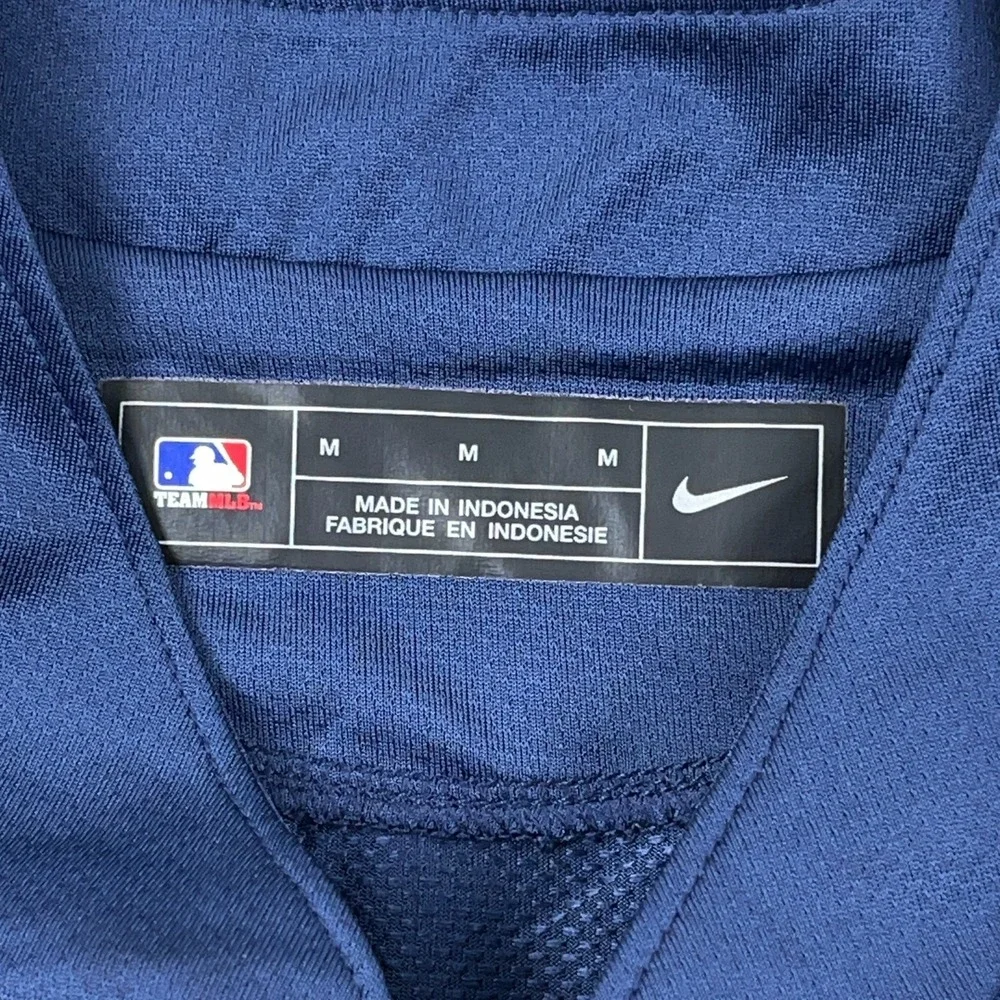 Boston Red Sox Shirt Men Medium Blue Nike Dri Fit Tee Performance Training Adult